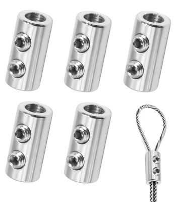 Drahtseilklemme, Doppelloch, Kupfer, für Kabel Ø 1,5-2 mm