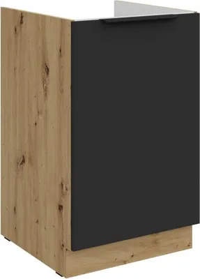 Obrázek produktu pro Dolní dřezová skříňka LUNARA - šířka 50 cm, černá / dub artisan