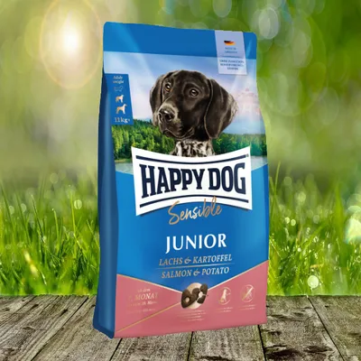 Produktbild von Happy Dog Sensible Junior - Huhn, Lachs & Kartoffel 10 kg