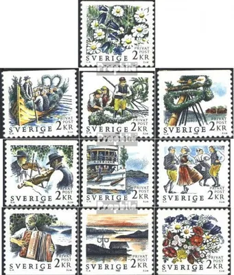 Produktbild von Briefmarken Schweden 1988 Mi 1482-1491 (kompl.Ausg.) postfrisch Mittsommernachtsfest