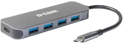 Obrázek produktu pro D-Link DUB-2340 - Hub - 4 x SuperSpeed USB 3.0 + 1 x USB-C (Spannungsversorgung)