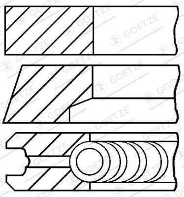 Produktbild von GOETZE ENGINE 08-124806-00 Kolbenringsatz Kolbenringe für FIAT Doblo Cargo (223) Doblo Kombi (119, 223) STILO (192) STILO Multi Wagon (192) MULTIPLA