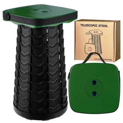 Image de Chaise pliante verte portable, avec une capacité de charge maximale de 220 kg