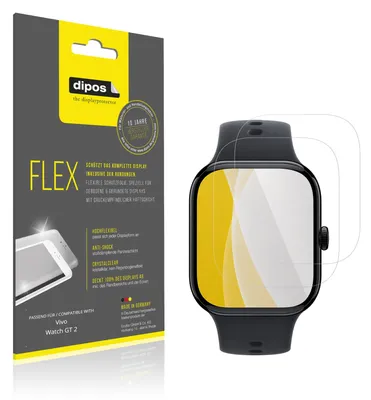 Image de 2x Film de protection d'écran pour Vivo Watch GT 2, recouvre 100% de l'écran, dipos Flex