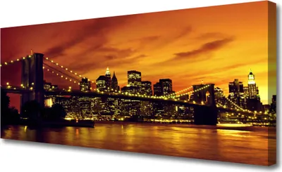 Produktbild von Tulup Leinwand-Bilder 125x50 Wandbild Canvas Kunstdruck Brücke Architektur