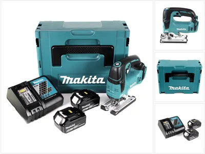 Produktbild von Makita DJV 182 RGJ Akku Pendelhubstichsäge 18V Brushless + 2x Akku 6,0Ah + Ladegerät + Makpac