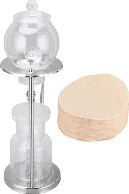 Obrázok produktu pre Cold Brew Drip Tower 600ml Opakovane použiteľné sklo Filtrovanie Transparentný stojan z nehrdzavejúcej ocele DIY Ice Coffee Brew Tower
