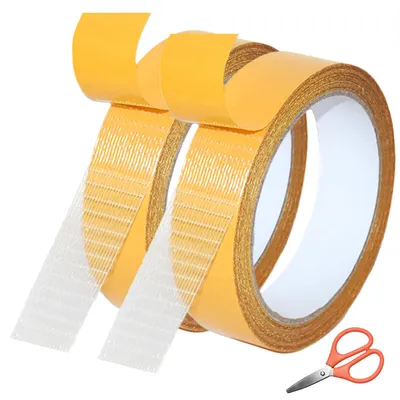 Doppelseitiges Stoffklebeband 2,5 cm x 10 m, 2 Rollen, stark haftend