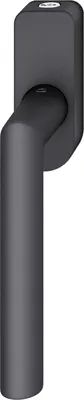 Produktbild von FSB Fenstergriff 34 1076 abschließbar ovale Rosette, Aluminium schwarz matt