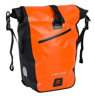 Produktbild von Fahrradtasche Packtasche 25 L Gepäckträgertasche Wasserdicht Schnellverschluss orange/schwarz