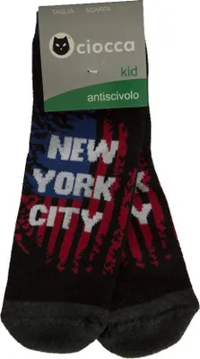 Image de Une paire de chaussettes CIOCCA Low antidérapantes pour bébé garçon et homme, référence 4 / 492A, 3-10/12 - pointure 35/40, 82 % coton, 17 % polyamide, 1 % Élasthanne