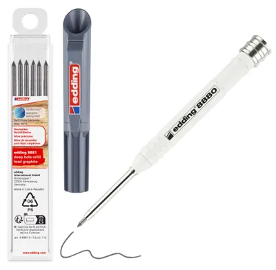 Produktbild von edding DIY Set Tiefloch Baumarker grafit mit 6 Ersatzminen