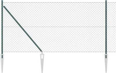 Produktbild von vidaXL Stahlzaun mit Spitzen 10 x 1 m PVC-beschichteter Stahl Grün
