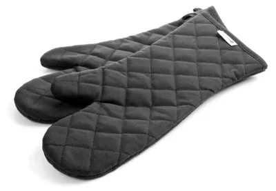 Produktbild von Ofenhandschuhe, 1 Paar, , hitzebeständig bis 250 °C, extra lang, Koch- und Grillhandschuhe, (L) 380mm, Baumwolle, schwarz