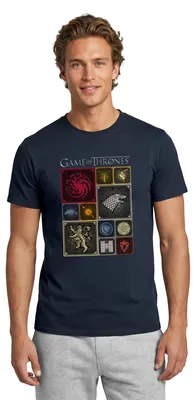 Produktbild von Spreadshirt Game Of Thrones Königshäuser Kacheln Männer T-Shirt, 3XL, Navy