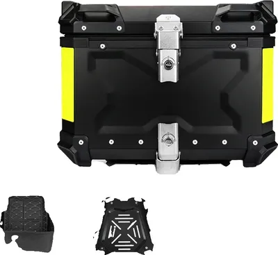 Image de Coffre arrière de moto, capacité 45L, construction étanche, 45L X Noir