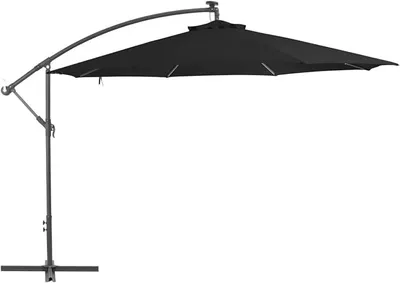 Immagine prodotto di Ombrellone per pergolati con palo in alluminio, ombrellone da balcone, ombrellone da mercato, per giardino, ombrellone da balcone, ombrelloni, ombrellone da balcone, 350 cm, colore nero