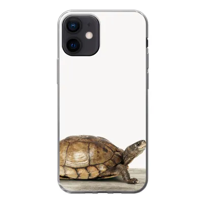 Produktbild von MuchoWow® Handyhülle Schutzhülle Hülle für iPhone 12 Schildkröte - Junge - Tiere - Kinder - Mädchen Silikon Softcase Handy Hülle - Schutzhülle