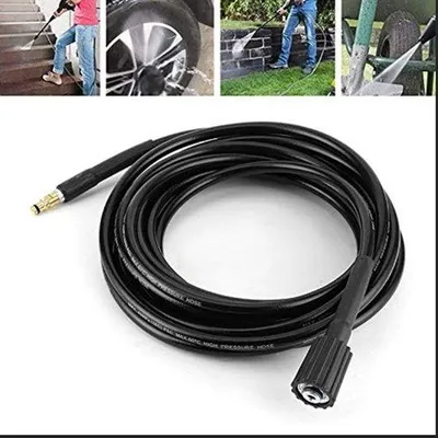 Produktbild von Hochdruckspritzstrahl für Kärcher K2, K3, K4, K5, K6 und K7 - 6 Meter lang - mit M22 und Schnellkupplungen - Schwarz