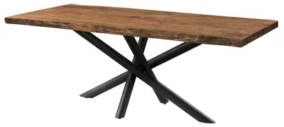 Produktbild von MASSIVMOEBEL24.DE Baumtisch Sheesham 200x100x76 natur gebeizt / Mikado-Beine anthrazit matt FREEFORM 5