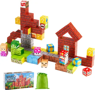 Produktbild von SucceBuy Magnetische Bausteine 100-teiliges Set STEM Montessori Lernspielzeug