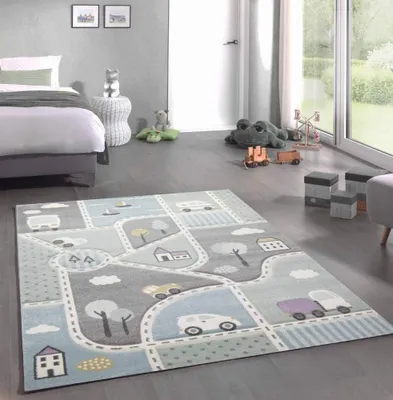 Produktbild von Kinderteppich mit Straßenmotiv für das Kinderzimmer