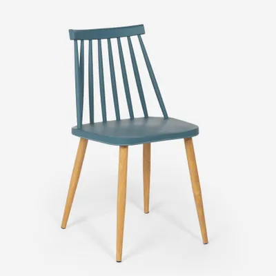 Produktbild von Stuhl für Küche Esszimmer aus Polypropylen im klassischen Stil Toutou - Blau