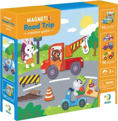Produktbild von Pädagogisches Magnetspiel "Transport" 36 Magnete Magnettafel