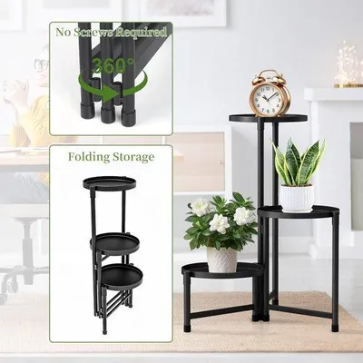 Productafbeelding van Famanu plantenstandaarden met meerdere niveaus - metaal