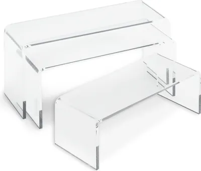 Produktbild von deflecto Podest rechteckig transparent 3er Set