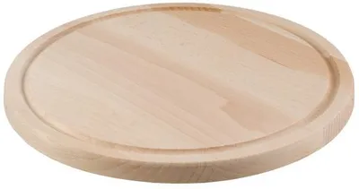 Produktbild von Schneidebrett, rund, mit Saftrille aus Holz 30 cm