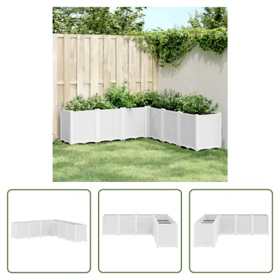 Produktbild von The Living Store Pflanzkübel Weiß 160x160x53 cm PP