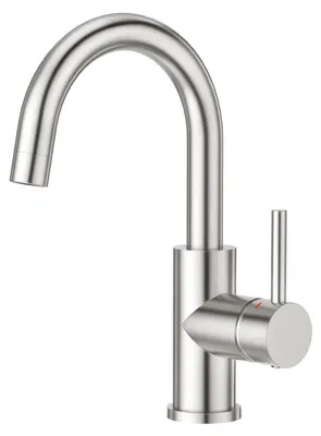 Immagine prodotto di Rubinetto da cucina, girevole a 360°, miscelatore per cucina o bagno, con bocca alta, in acciaio inossidabile