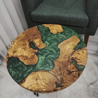 Immagine prodotto di Tavolino marrone rotondo design mobili in legno di alta qualità tavolino da salotto