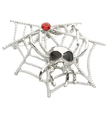 Produktbild von Spinnen Brosche Hexen Anstecker silber