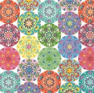 Produktbild von 20 Servietten Mandala multi 33x33cm