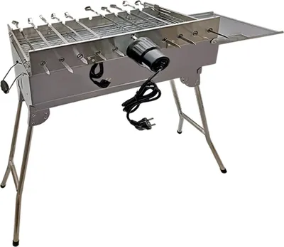 Produktbild von Mangal Set mit 11er Drehspieß 220V Motor und 10 Spieße Schaschlikgrill mit Drehmotor