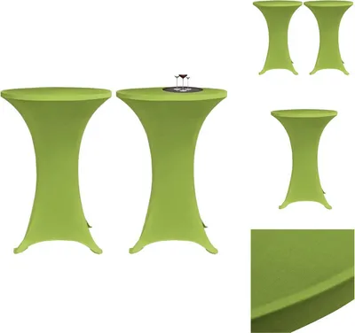 Produktbild von vidaXL Stretch Tischhusse 2 Stk 70 cm Grün -  Hussen