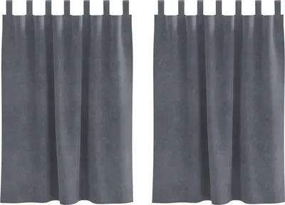 Obrázok produktu pre vidaXL Zatemňovacie záclony, 2 kusy, svetlosivá, 140 x 140 cm, zamat