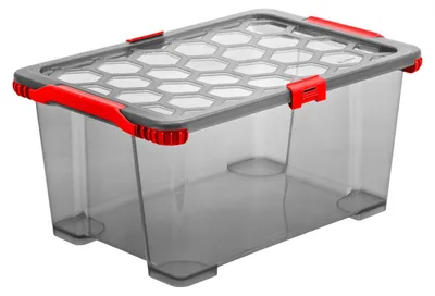 Image de Rotho boîte de rangement 44L Evo Total Protection - boîte plastique 59,0 x 39,5 x 28,0 cm - boîte empilable avec couvercle - boîte de stockage caisse à fermeture sûre