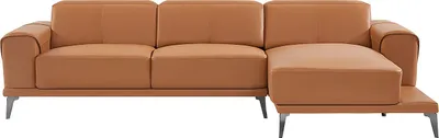 Produktbild von Rechtes Ecksofa aus Büffelleder in der Farbe camel ANDOR