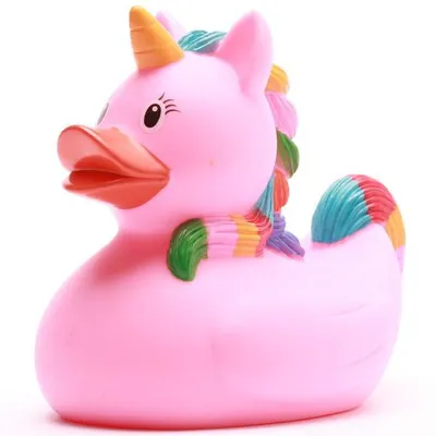 Produktbild von Badeente Einhorn pink Vinyl 9 cm