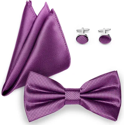 Image de Ladeheid Set de pochette pour hommes avec boutons de manchette SETBHC 12cmx6cm