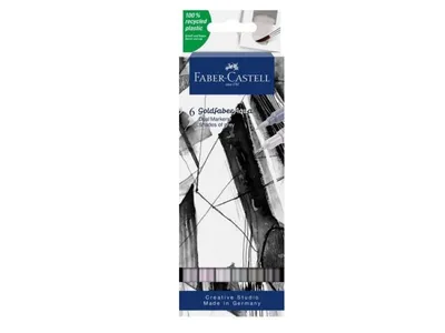 Productafbeelding van Faber-Castell 164522 FABER-CASTELL Aquarelmarkers GOLDFABER, set van 6, grijstinten