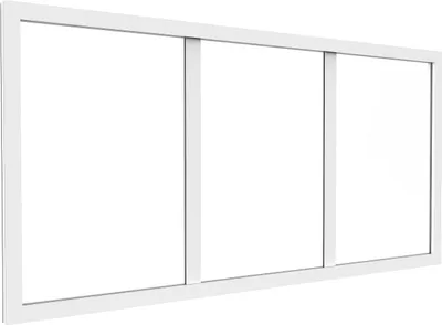 Produktbild von Industrielles Oberlicht aus pulverbeschichtetem Aluminium - B 83 x H 40 cm - Weiß - BAYVIEW