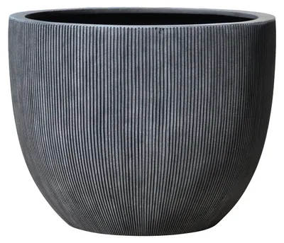 Produktbild von Dehner Pflanztopf Banbury, frostbeständiger Blumenkübel, Ø 40 cm (Ø innen 35 cm), Höhe 32 cm, Polystone, schwarz