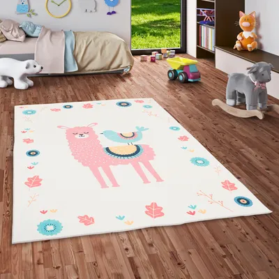 Produktbild von Luxus Super Soft Kinder Fellteppich Plush Kids Alpaka Bunt, Größe:200x290 cm