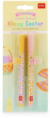 Produktbild von Set aus 2 Gelstiften mit Deko-Tierchen - Lovely Friends - Hoppy Easter