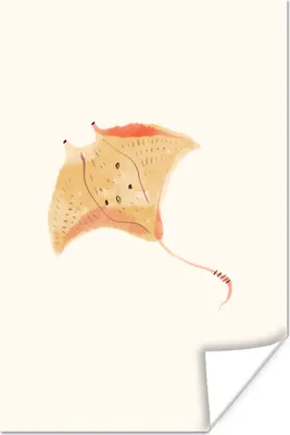 Produktbild von MuchoWow® Poster Rochen - Fisch - Meer - Aquarell 20x30 cm - Papierdruck
