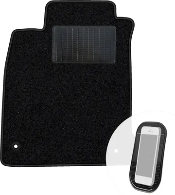 Produktbild von moto-MOLTICO Fahrer Fußmatte Auto Velours Fahrerseite Autoteppiche Schwarz Fahrermatte 1-teilig passend für Renault Laguna III 2007-2015